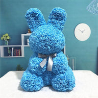 HKM-530451 Eternal Rose Bunny Decoration for Romantic Occasions - Ideal Wedding, Engagement & Gift Choice 45cm
