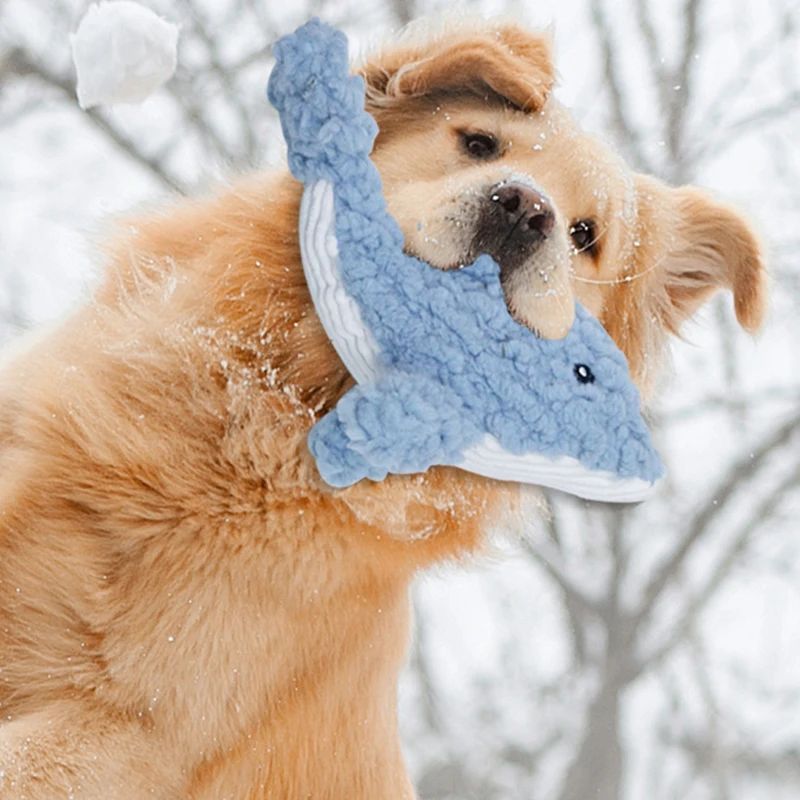 HKM-530515 Caterpillar Shape Bite-Resistant Dog Toy – Plush & Squeaky for Small to Large Dogs