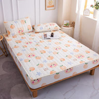 HKM-530643 Cotton Covered Anti-Slip Cartoon Fitted Sheet with Floral Design