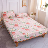 HKM-530643 Cotton Covered Anti-Slip Cartoon Fitted Sheet with Floral Design
