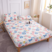 HKM-530643 Cotton Covered Anti-Slip Cartoon Fitted Sheet with Floral Design