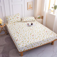 HKM-530643 Cotton Covered Anti-Slip Cartoon Fitted Sheet with Floral Design