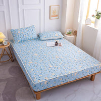 HKM-530643 Cotton Covered Anti-Slip Cartoon Fitted Sheet with Floral Design