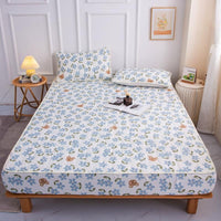 HKM-530643 Cotton Covered Anti-Slip Cartoon Fitted Sheet with Floral Design