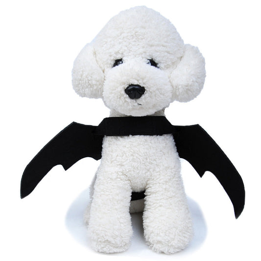 HKM-530707 Halloween Bat Wings Costume for Small Dogs and Cats - Black Felt Cloth, 45cm Length