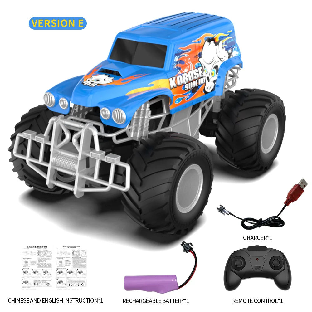 HKM-530835 Remote Control Big Wheel Graffiti Off-Road Climbing Car, 2.4G Wireless Control, Indoor/Outdoor Use, Ready-to-Go for Ages 5 & Up