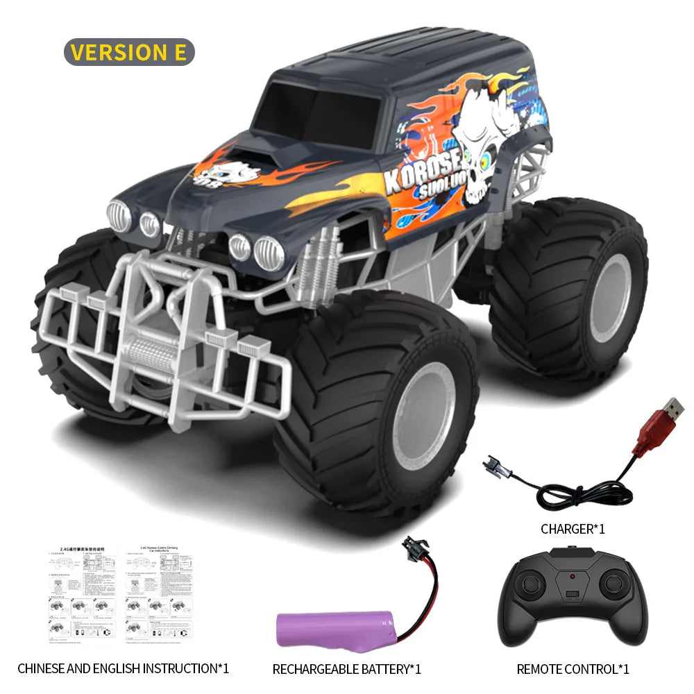 HKM-530835 Remote Control Big Wheel Graffiti Off-Road Climbing Car, 2.4G Wireless Control, Indoor/Outdoor Use, Ready-to-Go for Ages 5 & Up