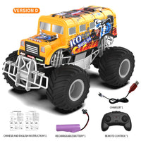 HKM-530835 Remote Control Big Wheel Graffiti Off-Road Climbing Car, 2.4G Wireless Control, Indoor/Outdoor Use, Ready-to-Go for Ages 5 & Up