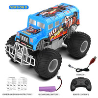 HKM-530835 Remote Control Big Wheel Graffiti Off-Road Climbing Car, 2.4G Wireless Control, Indoor/Outdoor Use, Ready-to-Go for Ages 5 & Up