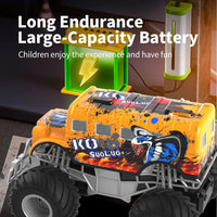 HKM-530835 Remote Control Big Wheel Graffiti Off-Road Climbing Car, 2.4G Wireless Control, Indoor/Outdoor Use, Ready-to-Go for Ages 5 & Up