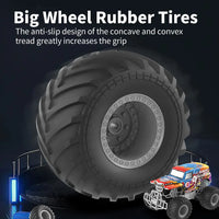 HKM-530835 Remote Control Big Wheel Graffiti Off-Road Climbing Car, 2.4G Wireless Control, Indoor/Outdoor Use, Ready-to-Go for Ages 5 & Up
