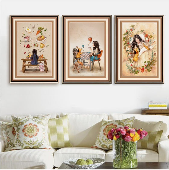 HKM-530835 Small Cartoon Cross Stitch Kit for Bedroom and Living Room Decor