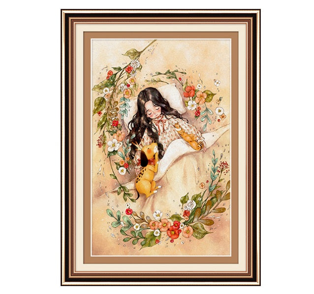 HKM-530835 Small Cartoon Cross Stitch Kit for Bedroom and Living Room Decor