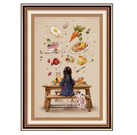 HKM-530835 Small Cartoon Cross Stitch Kit for Bedroom and Living Room Decor