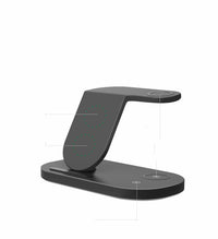 HKM-530899 15W Three-in-One Wireless Charger for Watch and Mobile Devices, Type-C Interface, Black or White