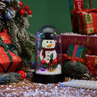 HKM-530963 LED Light Christmas Tree Glass Lampshade with Silk Flower Decoration Options