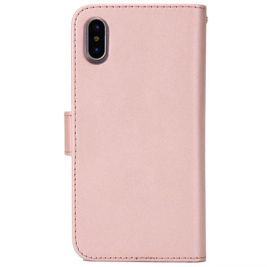 HKM-531091 Two-in-One Sheep Pattern Flip Phone Case for Apple Devices - PU Material, Simple Solid Color Design