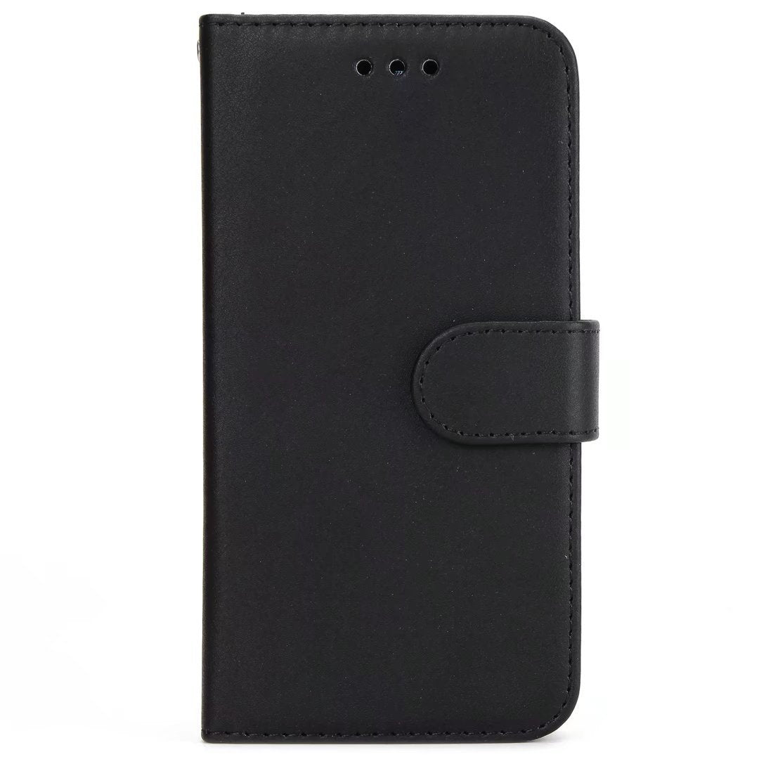 HKM-531091 Two-in-One Sheep Pattern Flip Phone Case for Apple Devices - PU Material, Simple Solid Color Design