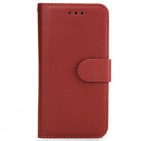 HKM-531091 Two-in-One Sheep Pattern Flip Phone Case for Apple Devices - PU Material, Simple Solid Color Design