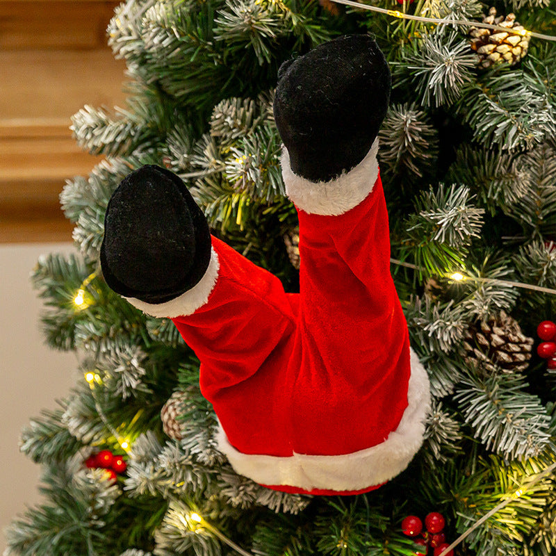 HKM-531283 Creative Christmas Leg Decorations - Red & Striped Design, Versatile Holiday Accents for Festive Decor
