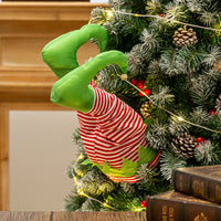 HKM-531283 Creative Christmas Leg Decorations - Red & Striped Design, Versatile Holiday Accents for Festive Decor