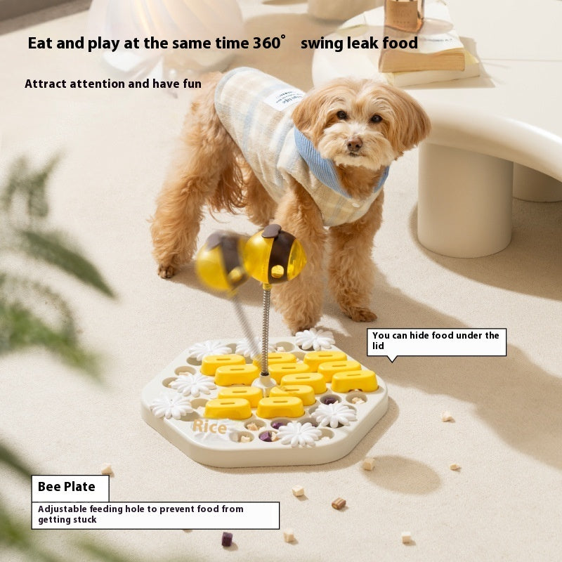 HKM-531283 Interactive Honeycomb Pet Food Feeder and Storage Toy for Dogs