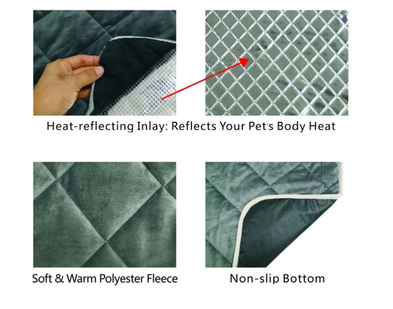 HKM-531347 Cozy Winter Soft Pet Heating Pad - Multiple Sizes Available