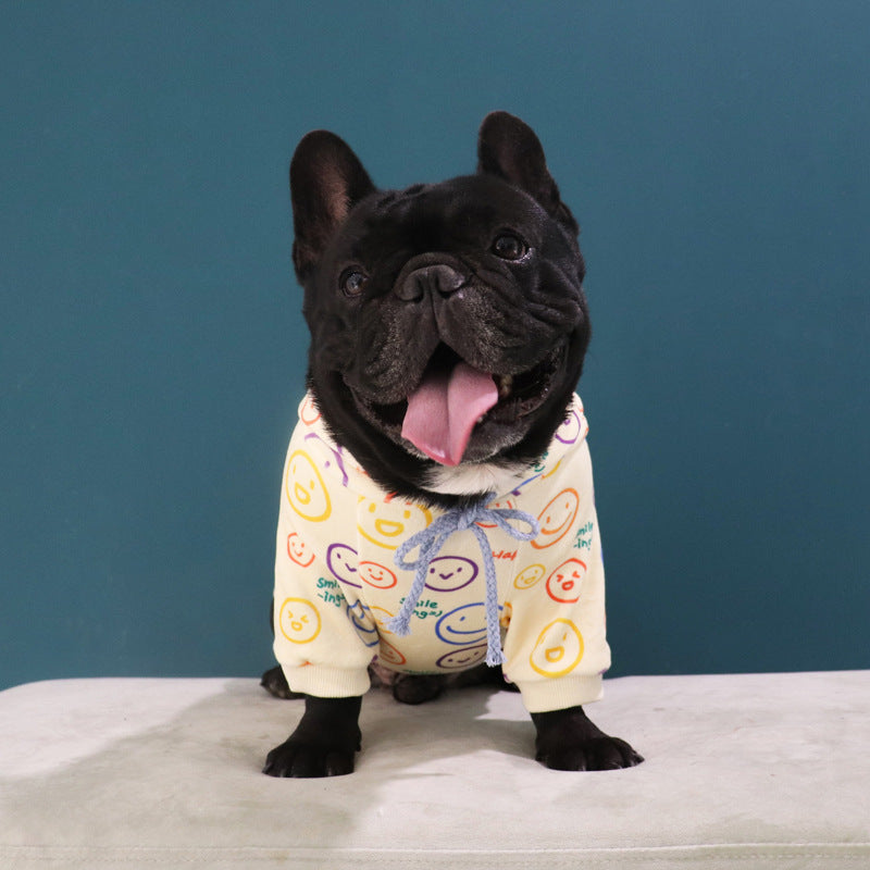 HKM-531411 Schnauzer Cartoon Print Velvet Sweater for Dogs - Spring and Autumn Fashion