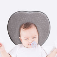 HKM-531667 Baby Heart-shaped Pillow with Memory Foam and Cotton Cover - Various Colors and Styles Available
