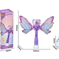HKM-531795 Butterfly Bubble Wand Toy – Full-Automatic Light-Up With Music for Kids Ages 2-13