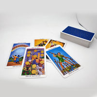 HKM-531859 English Fate Divination Tarot Card Set - 78 Cards in Color Box, 6x10.3cm Size