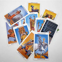 HKM-531859 English Fate Divination Tarot Card Set - 78 Cards in Color Box, 6x10.3cm Size
