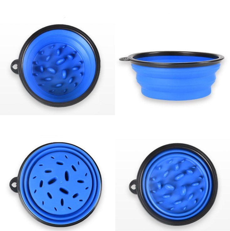 HKM-531859 Portable Collapsible Slow Feed Bowl for Pets - Lightweight, Anti-Choking Design