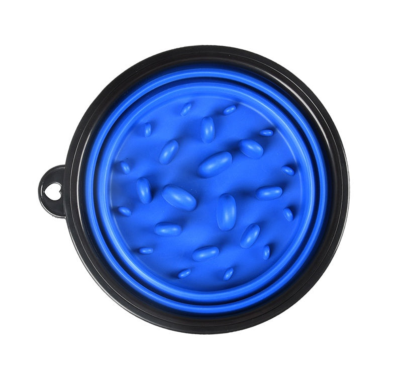 HKM-531859 Portable Collapsible Slow Feed Bowl for Pets - Lightweight, Anti-Choking Design
