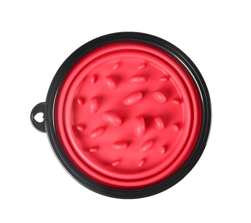 HKM-531859 Portable Collapsible Slow Feed Bowl for Pets - Lightweight, Anti-Choking Design