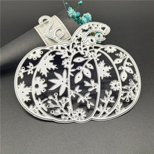 HKM-531923 Carbon Steel Pumpkin Metal Embossing Knife Mold for Manual Paper Cutting, Modern Plant Etching Design