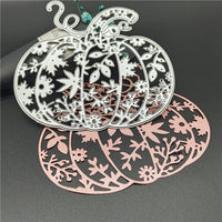 HKM-531923 Carbon Steel Pumpkin Metal Embossing Knife Mold for Manual Paper Cutting, Modern Plant Etching Design