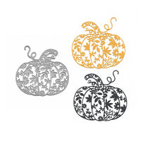 HKM-531923 Carbon Steel Pumpkin Metal Embossing Knife Mold for Manual Paper Cutting, Modern Plant Etching Design