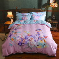 HKM-531987 Cotton Four-Piece Printed Quilt Cover Set for All Seasons