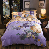 HKM-531987 Cotton Four-Piece Printed Quilt Cover Set for All Seasons