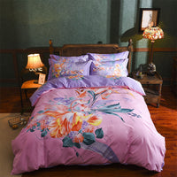 HKM-531987 Cotton Four-Piece Printed Quilt Cover Set for All Seasons