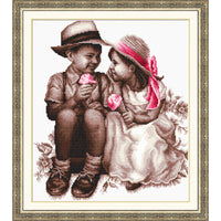 HKM-531987 Handmade Cross Stitch Set – Ecological Cotton Embroidery Kit for Living Room or Bedroom, 47x53cm
