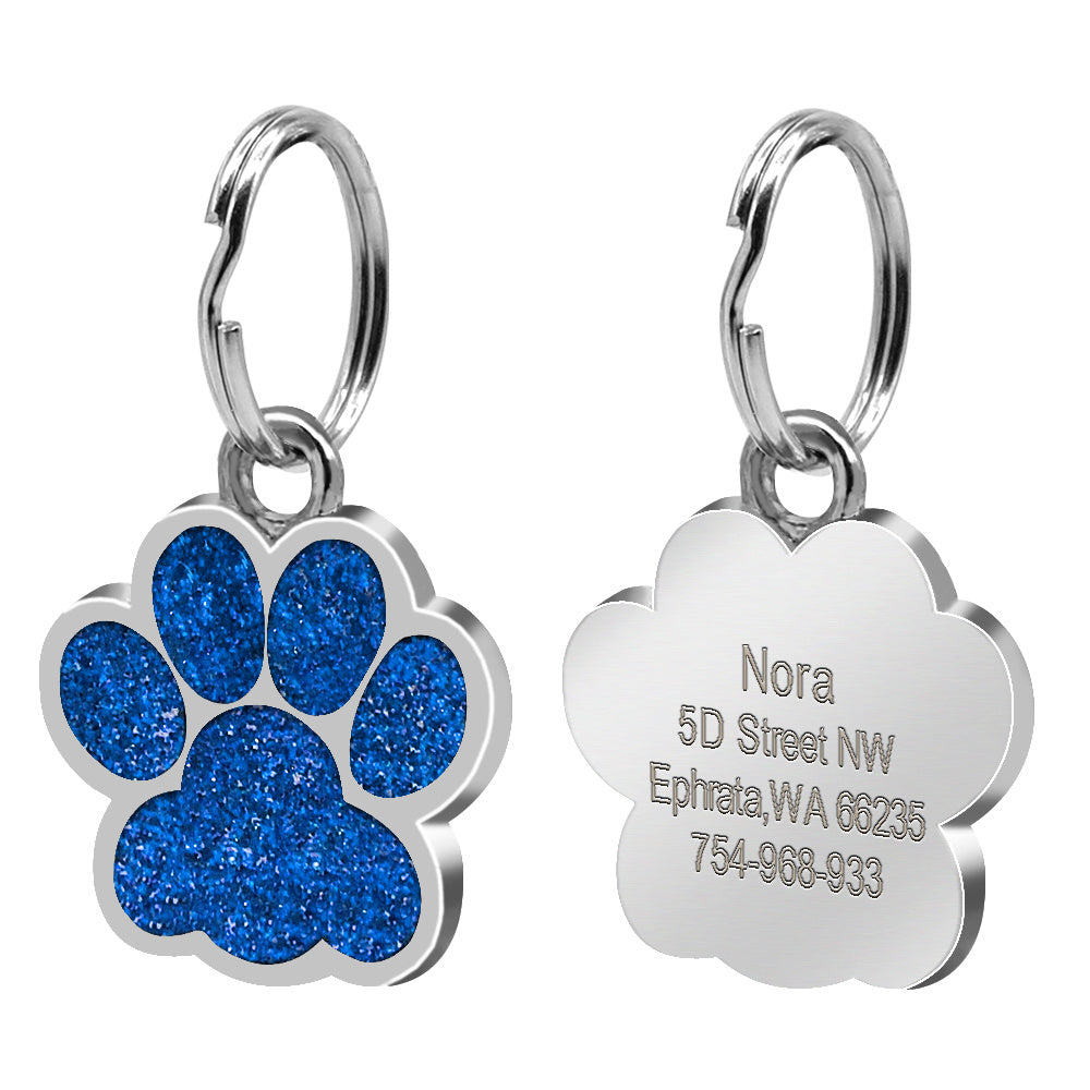 HKM-531987 Personalized Pet ID Tag - Custom Dog Tag with Contact Information and Stylish Design