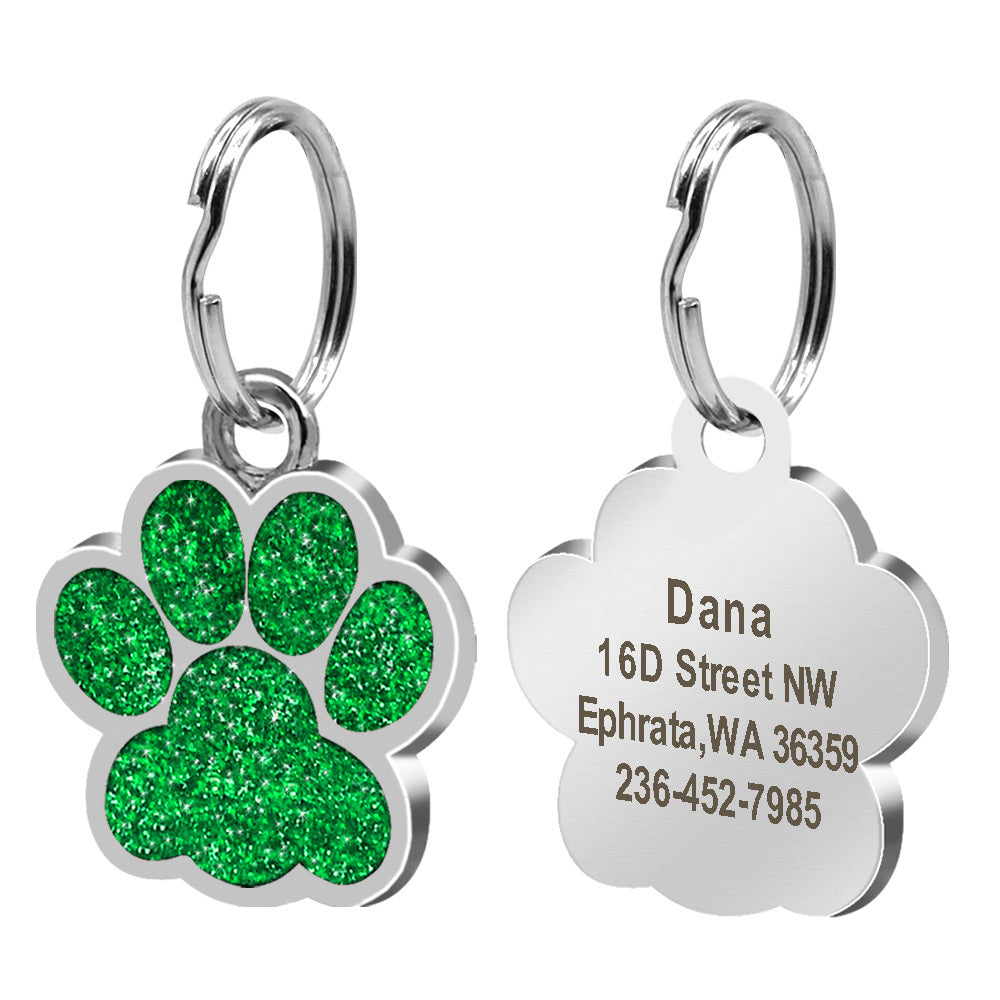 HKM-531987 Personalized Pet ID Tag - Custom Dog Tag with Contact Information and Stylish Design