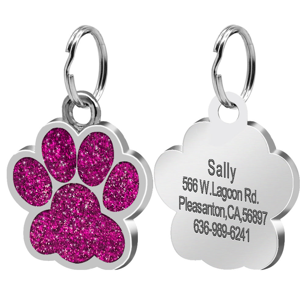 HKM-531987 Personalized Pet ID Tag - Custom Dog Tag with Contact Information and Stylish Design