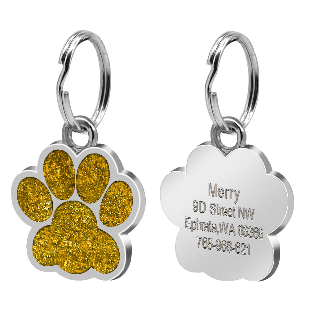 HKM-531987 Personalized Pet ID Tag - Custom Dog Tag with Contact Information and Stylish Design