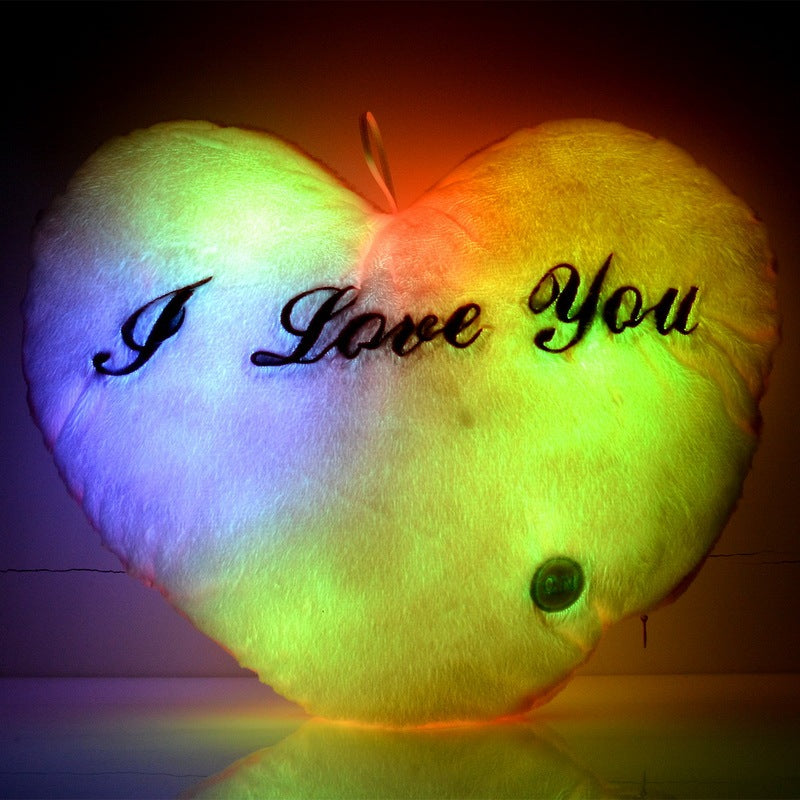 HKM-532115 Love Glowing Music Pillow Plush Toy - 32cm Cotton Stuffed Toy