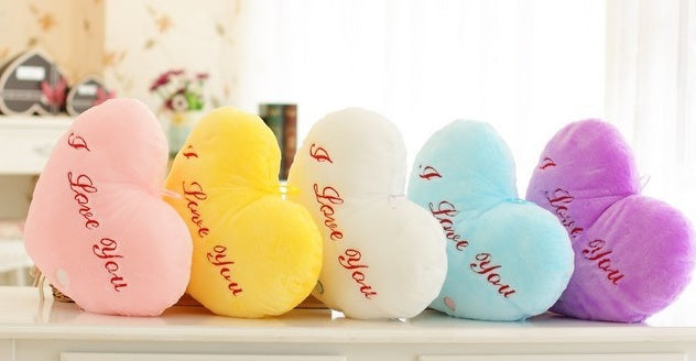 HKM-532115 Love Glowing Music Pillow Plush Toy - 32cm Cotton Stuffed Toy