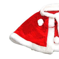 HKM-532115 Red Velvet Cape for Children - Warm Christmas Costume for Role Play and Festivals