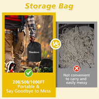 HKM-532179 Reflective Paracord Rope 850lb Strength, 4mm, 50-1000ft Lengths for Camping, Hiking, DIY Projects and Emergency Use